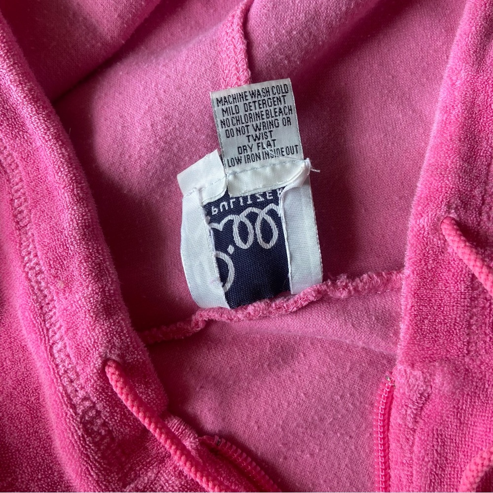 Vintage 90’s Lilly Pulitzer Terry Cloth Hooded Jacket - Picture 5 of 6